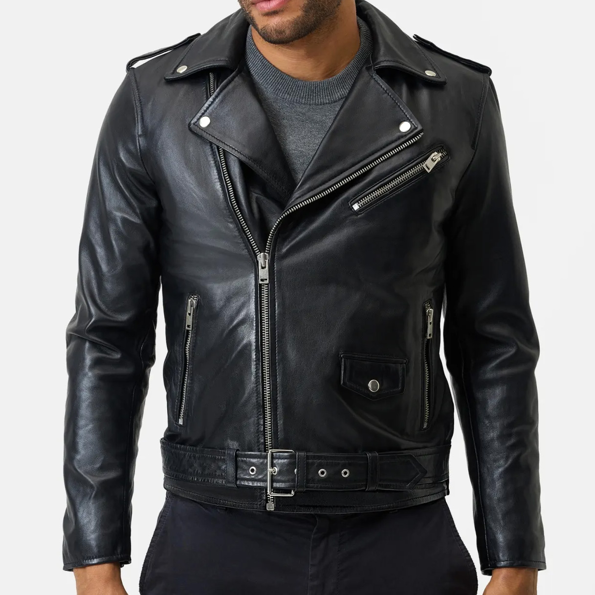 Men's leather jacket by Cuir Craft