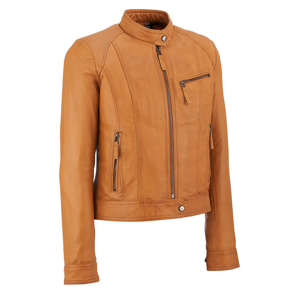 Women Brown Biker Leather jacket Women Brown Biker Leather jacket