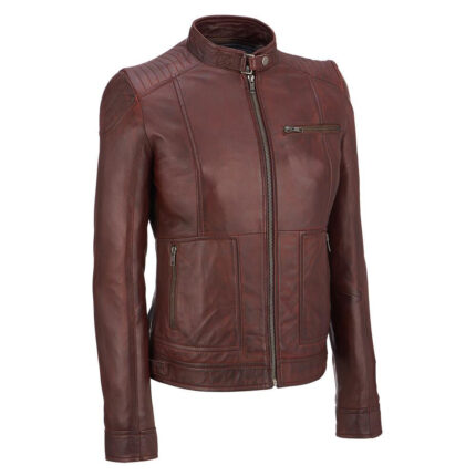 new style Women Biker Leather jacket