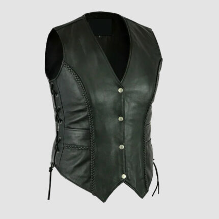 Real Leather Motorcycle Vest